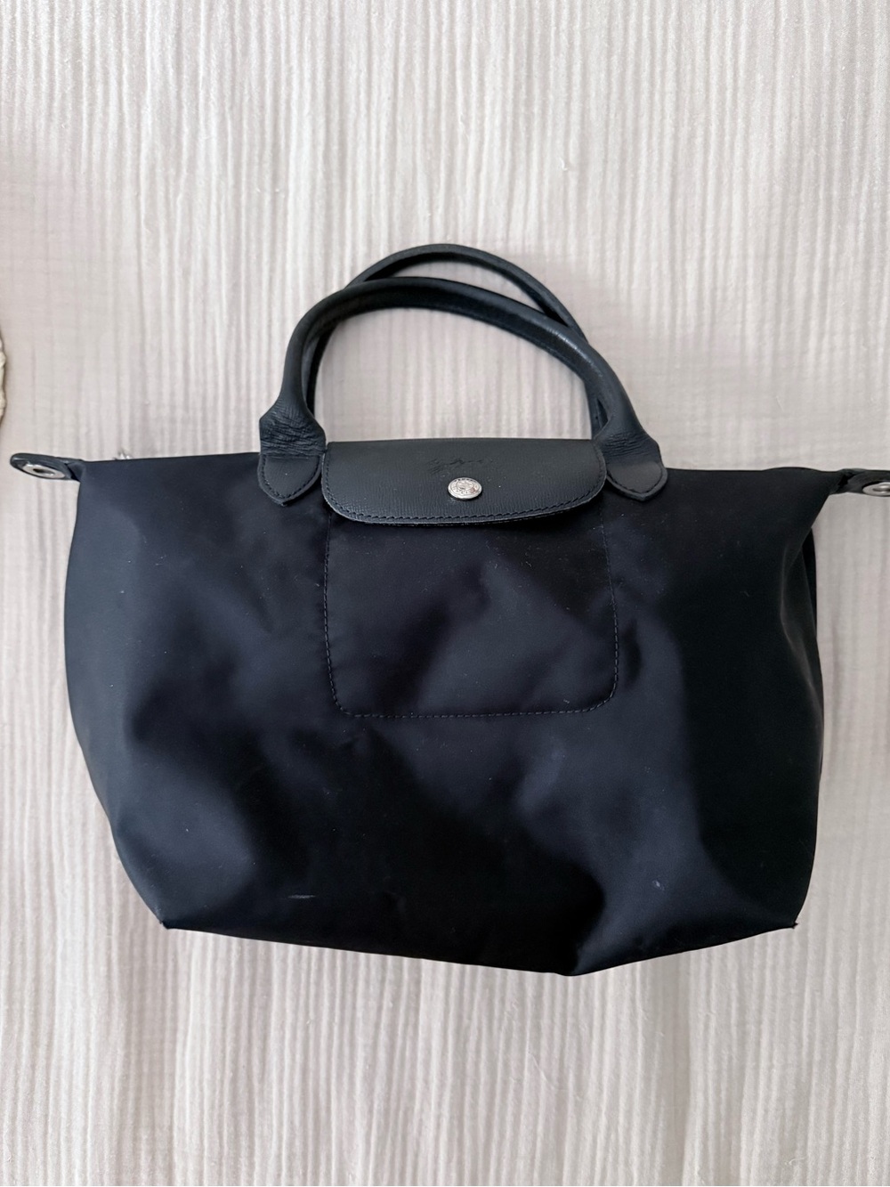 Longchamp Classic Black Women's Tote Bag - Nylon Carryall